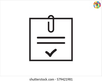 clip, paper, icon, vector illustration eps10