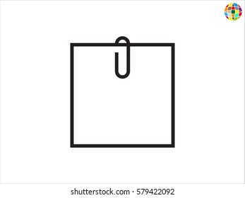 clip, paper, icon, vector illustration eps10