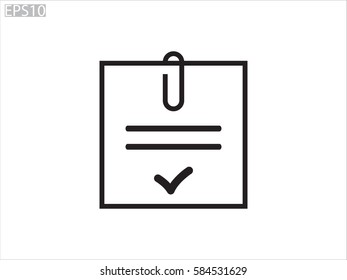 clip, paper, icon, vector illustration eps10