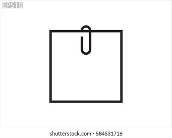 clip, paper, icon, vector illustration eps10