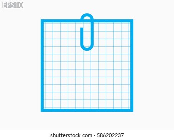clip, paper, icon, vector illustration eps10