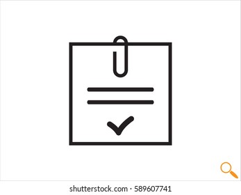 clip, paper, icon, vector illustration eps10
