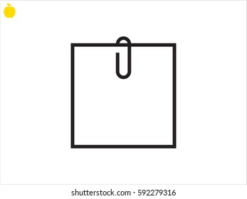 clip, paper, icon, vector illustration eps10