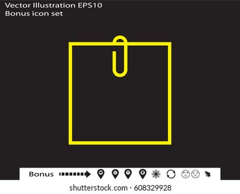 clip, paper, icon, vector illustration eps10
