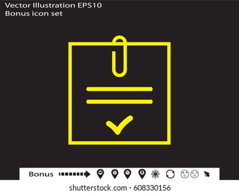 clip, paper, icon, vector illustration eps10
