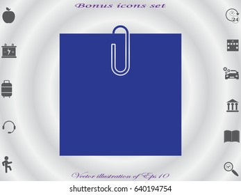 clip, paper, icon, vector illustration eps10