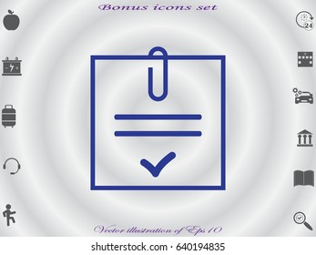 clip, paper, icon, vector illustration eps10