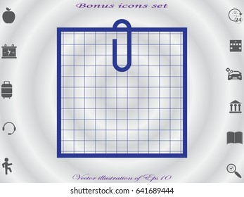 clip, paper, icon, vector illustration eps10