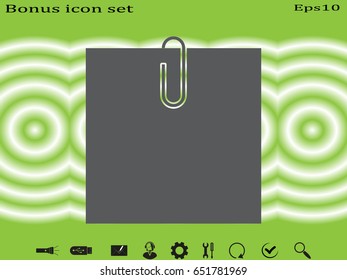clip, paper, icon, vector illustration eps10
