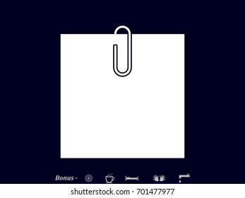 clip, paper, icon, vector illustration eps10