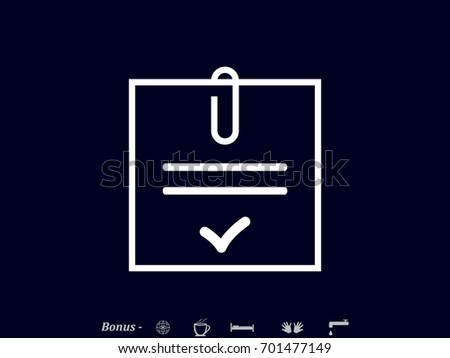 clip, paper, icon, vector illustration eps10