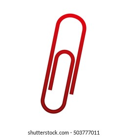 clip paper office equipment vector illustration design