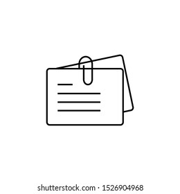 Clip and paper vector icon on white background