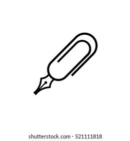 clip pen icon logo
