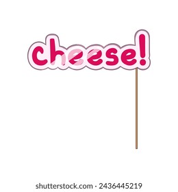 clip photo booth prop cartoon. 2023 carnaval, birthday hair, party funny clip photo booth prop sign. isolated symbol vector illustration