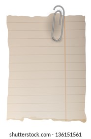 Clip and a piece of paper