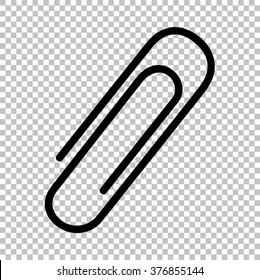 Clip sign. Flat style icon on transparent background