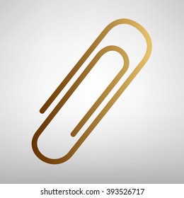 Clip sign. Flat style icon