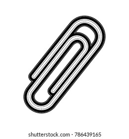Clip sign illustration. Vector. Flat style black icon on white.