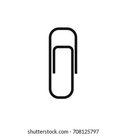 Clip sign. Vector black icon on white background