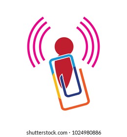 Clip Signal Logo Icon Design