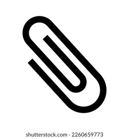 Clip silhouette icon. Attached icon. Vector.