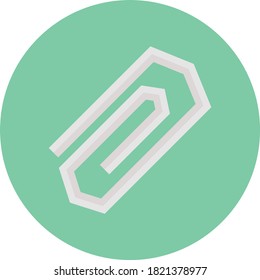 clip vector circle  flat icon 