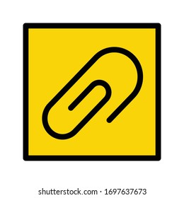 clip vector flat color icon 
