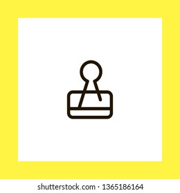 clip vector icon. flat design