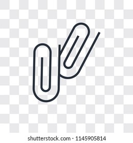 Clip vector icon isolated on transparent background, Clip logo concept