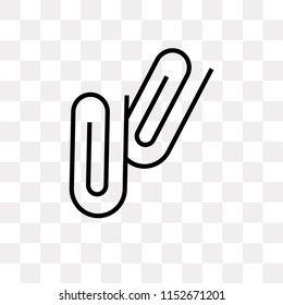 Clip vector icon isolated on transparent background, Clip logo concept