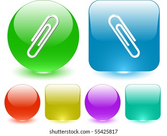 Clip. Vector interface element.