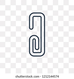 Clip vector outline icon isolated on transparent background, high quality linear Clip transparency concept can be used web and mobile