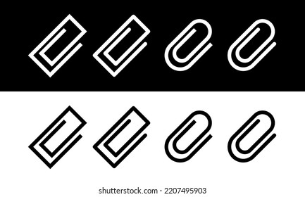 vector de clip. icono de clip de papel. estilo de línea - vector de stock.	

