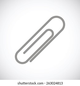 Clip web black icon on a white background. Vector symbol