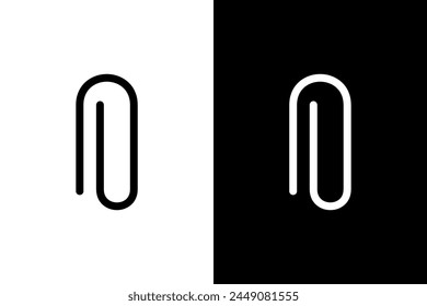 clip white black outline icon