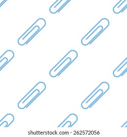 Clip white and blue seamless pattern for web design. Vector symbol