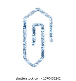 clip word cloud. tag cloud about clip