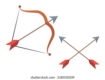 Clipart Arrow Arch in flat style isolated on white background