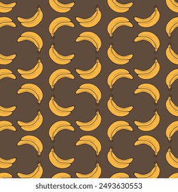 Clipart Banana Seamless Pattern Background