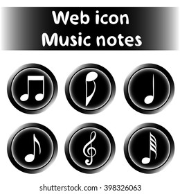 Clipart black icon music notes
