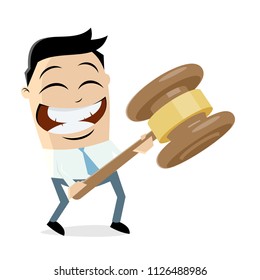 clipart of a businessman with gavel