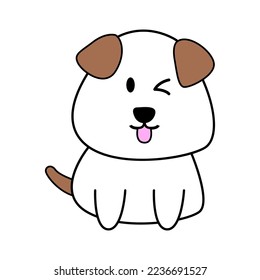Clipart of cartoon version of dog ,vector illustration