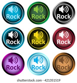 Clipart color icons rock loudspeaker