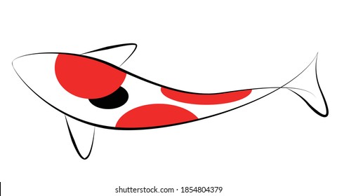 Clipart of the colored carp.