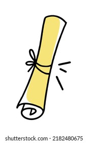 The clipart doodle scroll. Vector illustration in line 