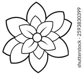 Clipart flower vector white background