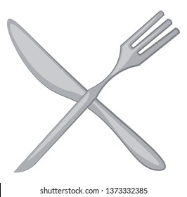 Clipart Fork Knife Two Pieces Cutlery Stock Vector (Royalty Free ...