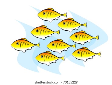 Clip-art of gold fish