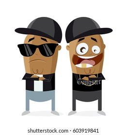 Clipart Of Hip Hop Gangster Rap Crew